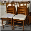 F53. 10 Ballard Designs bamboo folding chairs.  